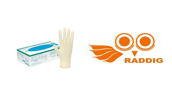 Vasco Sensitive Untersuchungshandschuhe, latex, pf, Gr. M (VE 100 Stück)