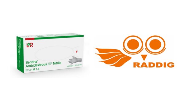 SENTINA Azure Nitrile U-Handschuh Gr.M (VE 100 Stück)